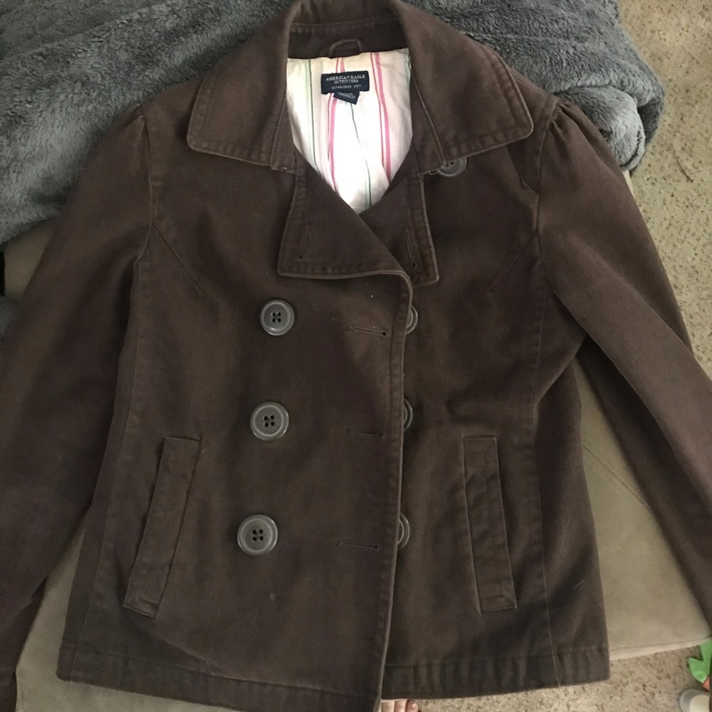 American eagle brushed pea coat